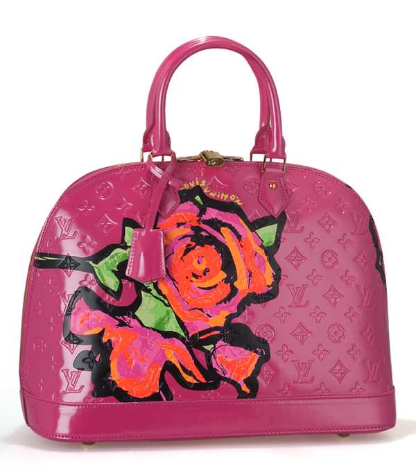 Cheap Replica Louis Vuitton Monogram Vernis Roses Alma MM M93725 Red - Click Image to Close